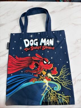 Dog Man The Scarlet Shedder Navy Out of Print Graphic Tote Bag Barnes & Noble